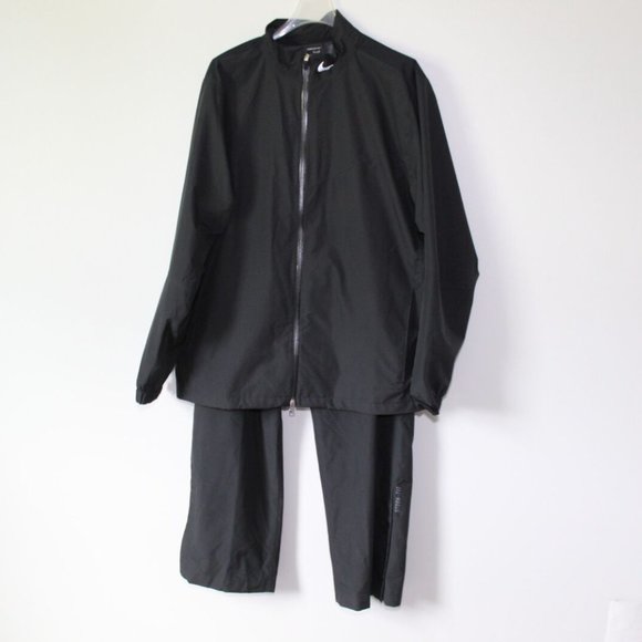 NIKE GOLF Storm Fit Windbreaker Jacket Pants Set Black 726399-010 Size XL H13206 - Picture 2 of 12